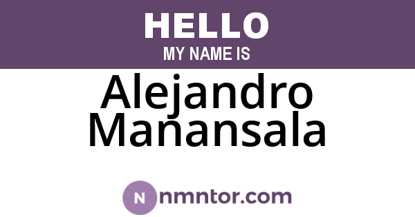 Alejandro Manansala