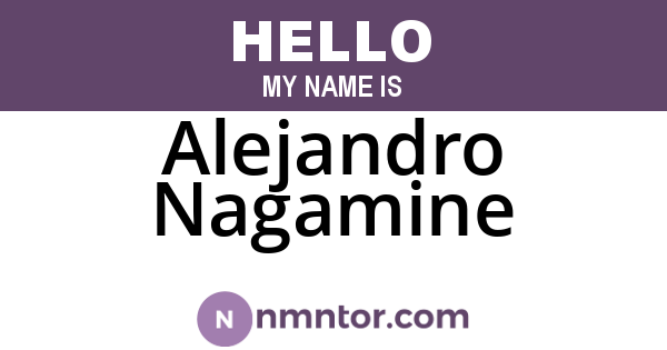Alejandro Nagamine