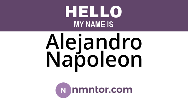 Alejandro Napoleon