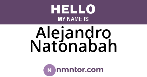 Alejandro Natonabah