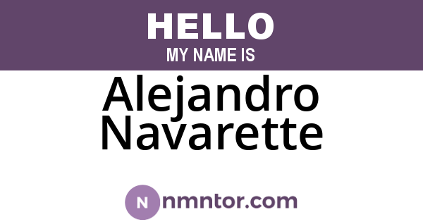 Alejandro Navarette