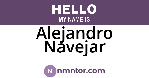Alejandro Navejar