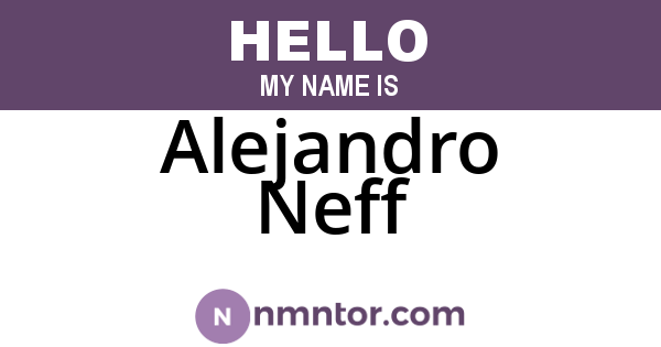 Alejandro Neff