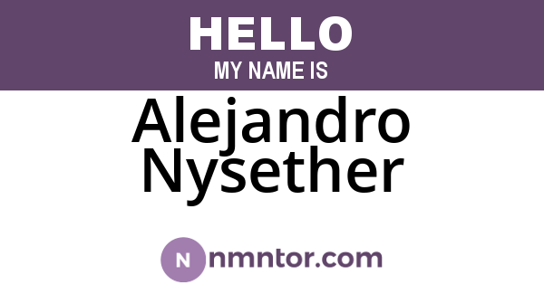 Alejandro Nysether