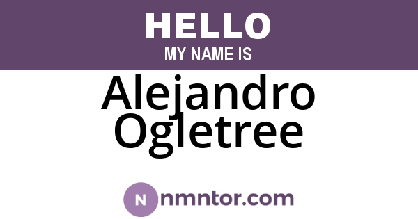 Alejandro Ogletree