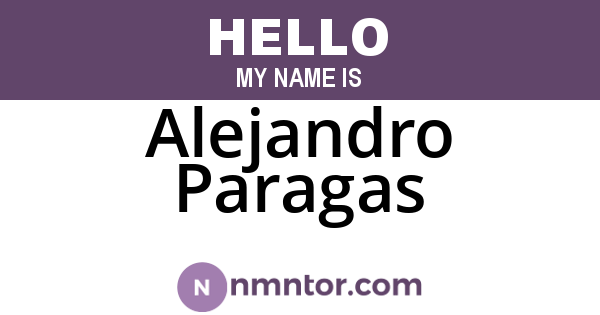 Alejandro Paragas
