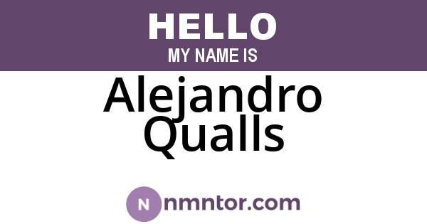 Alejandro Qualls