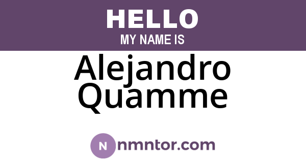 Alejandro Quamme