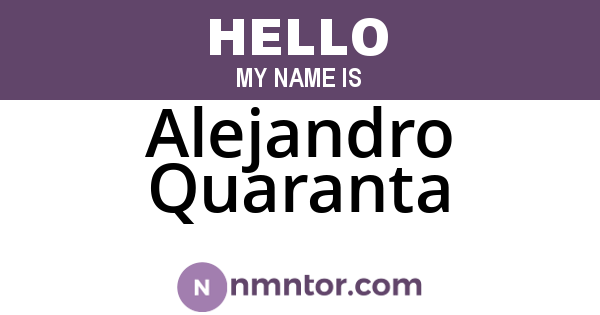 Alejandro Quaranta
