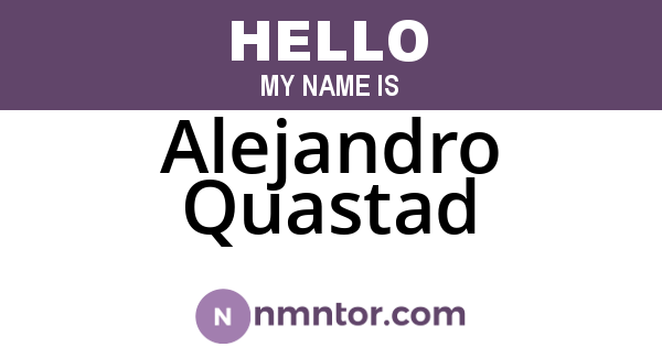Alejandro Quastad