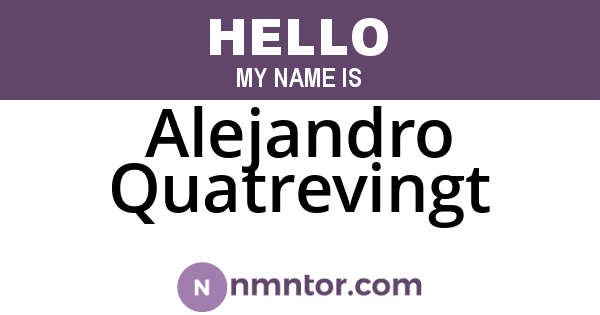 Alejandro Quatrevingt