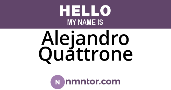 Alejandro Quattrone