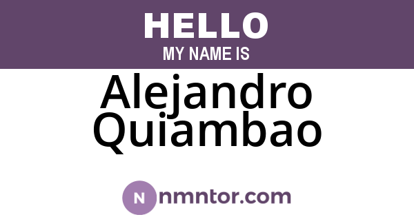 Alejandro Quiambao