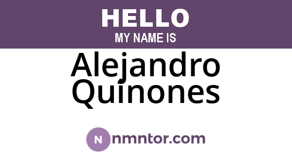 Alejandro Quinones