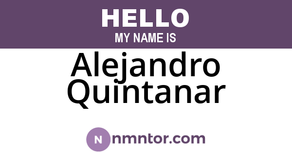 Alejandro Quintanar
