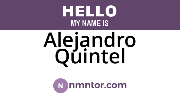 Alejandro Quintel