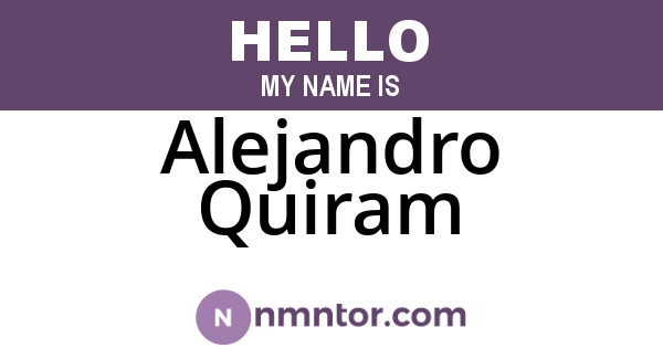 Alejandro Quiram