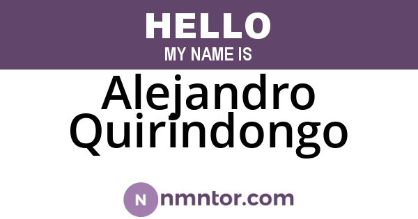 Alejandro Quirindongo