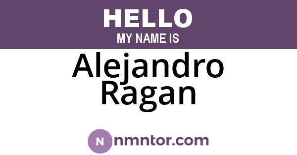 Alejandro Ragan