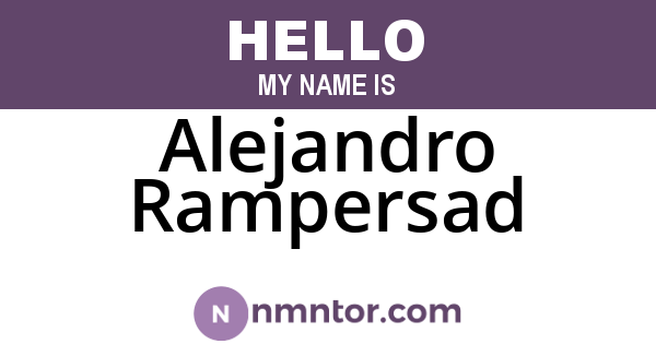 Alejandro Rampersad