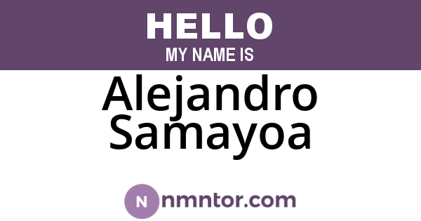 Alejandro Samayoa