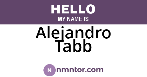 Alejandro Tabb