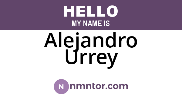 Alejandro Urrey