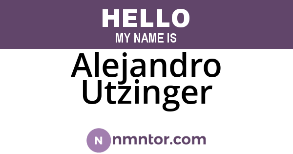 Alejandro Utzinger