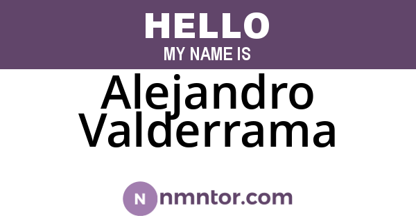 Alejandro Valderrama
