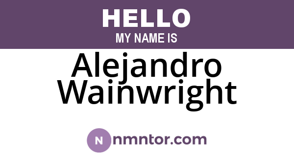 Alejandro Wainwright