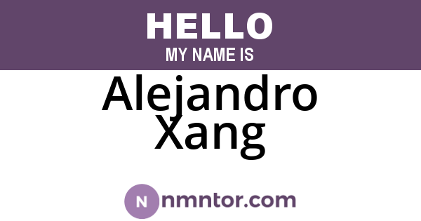 Alejandro Xang