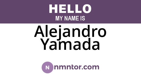 Alejandro Yamada