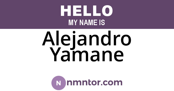 Alejandro Yamane