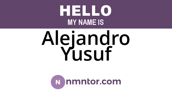 Alejandro Yusuf