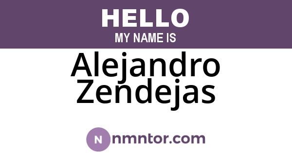 Alejandro Zendejas