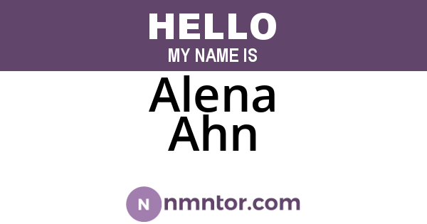 Alena Ahn