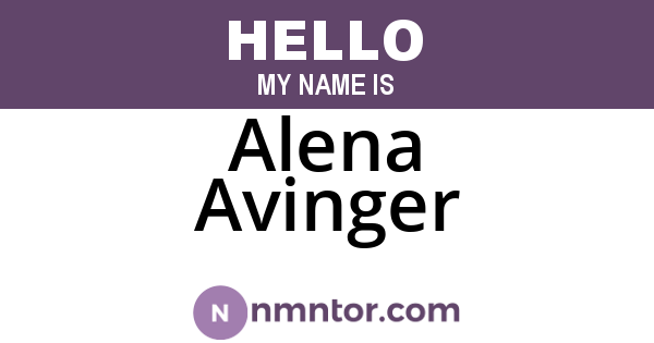Alena Avinger
