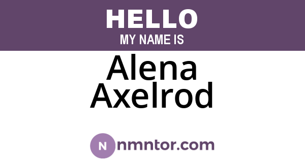 Alena Axelrod