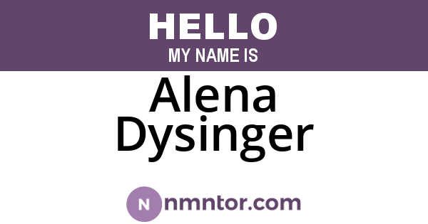 Alena Dysinger