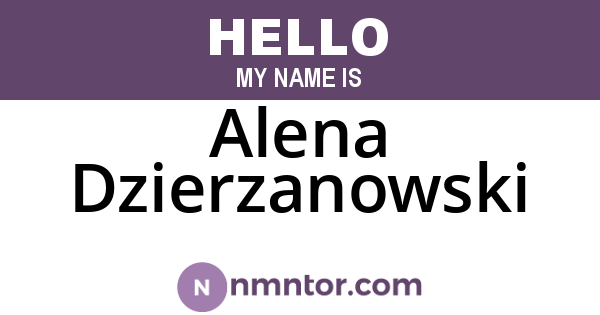 Alena Dzierzanowski