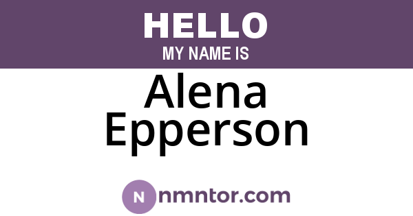 Alena Epperson