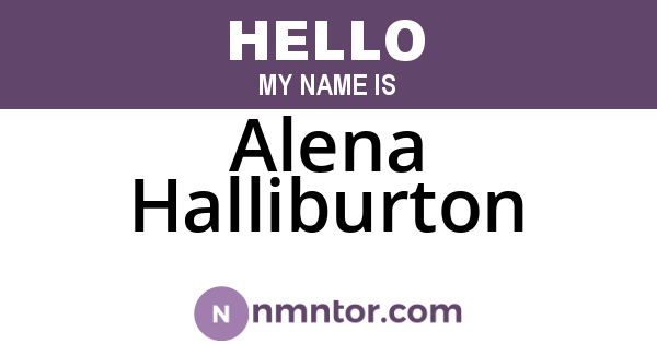 Alena Halliburton