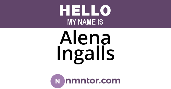 Alena Ingalls