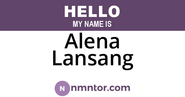 Alena Lansang