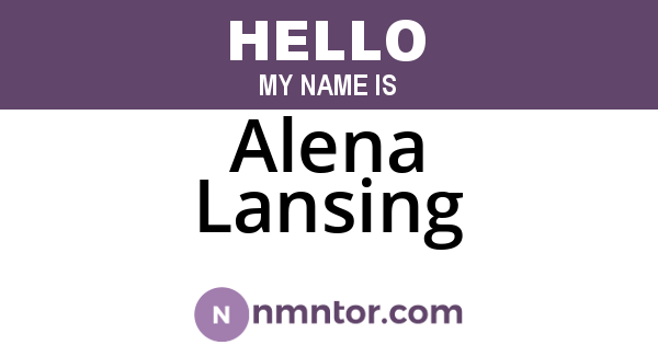 Alena Lansing