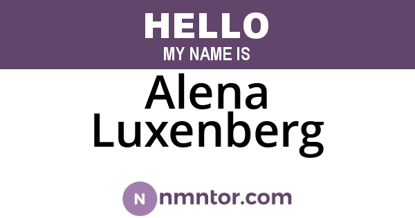 Alena Luxenberg