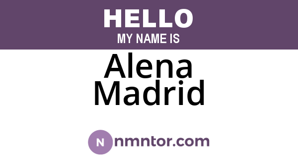 Alena Madrid