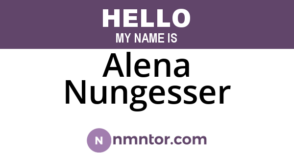 Alena Nungesser