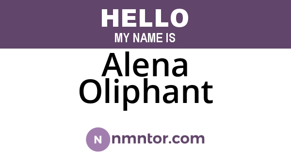 Alena Oliphant