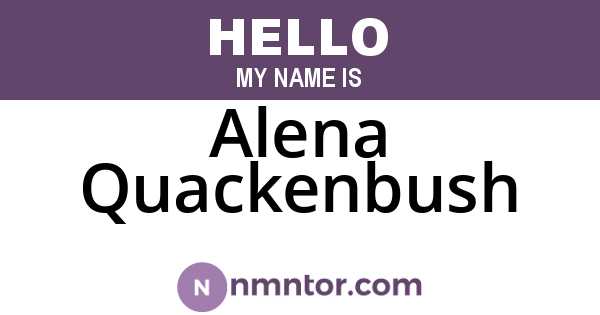 Alena Quackenbush